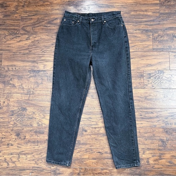 vintage • 90s Levi’s 512 jeans Slim Fit Tapered Leg black denim mom high rise - Picture 2 of 9
